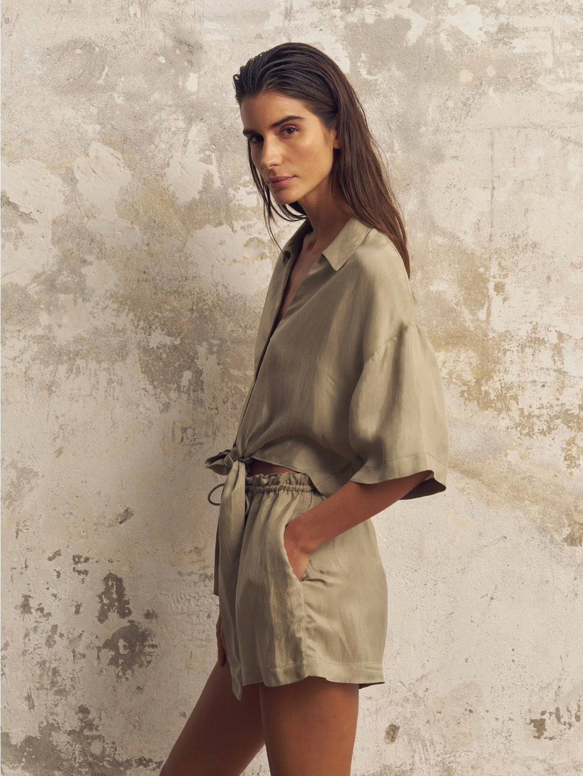 Ember Top Khaki Green