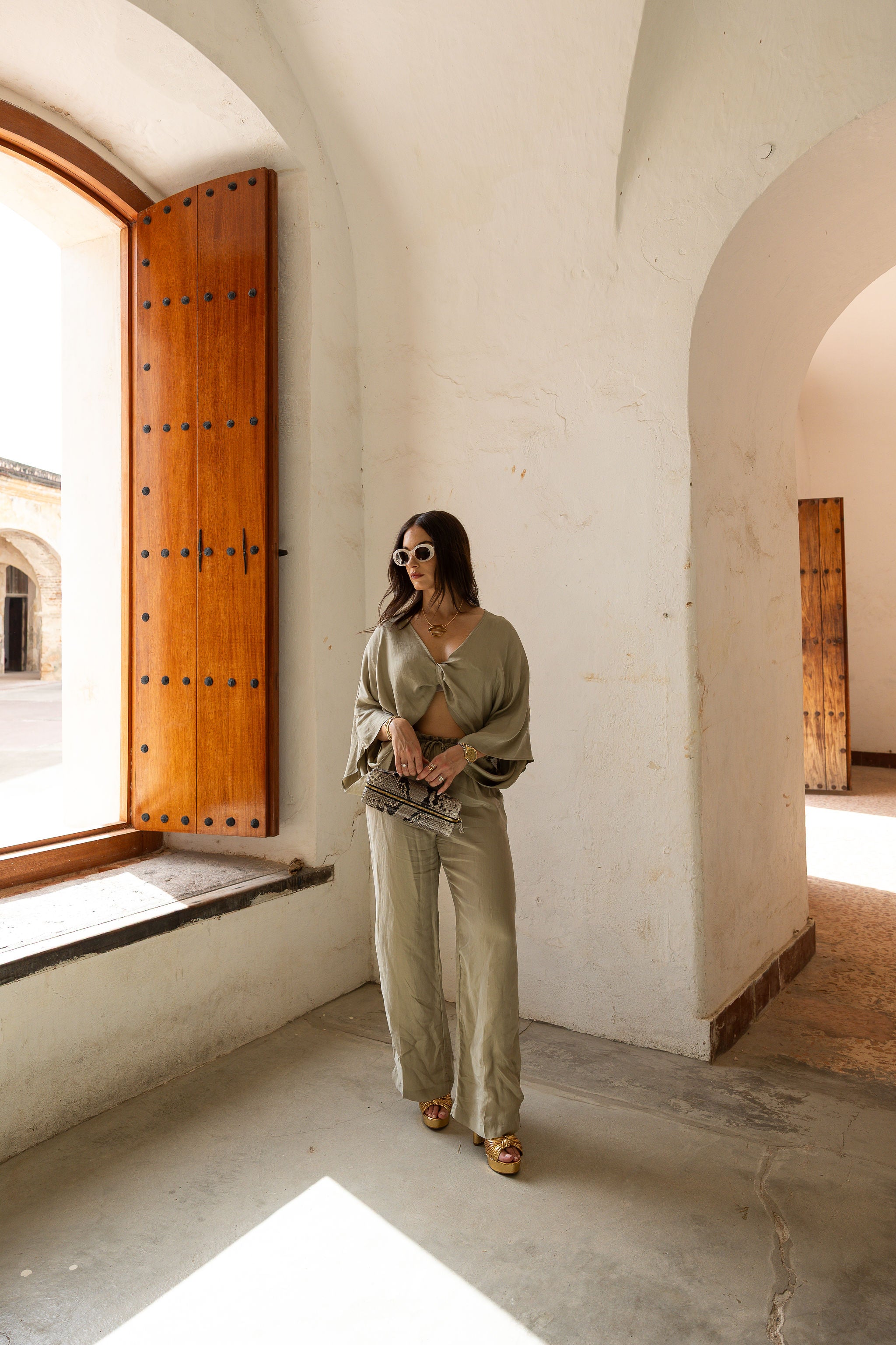 Drape Pant Olive Green