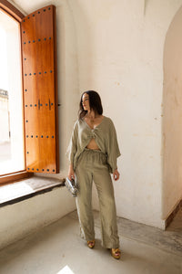 Drape Pant Olive Green