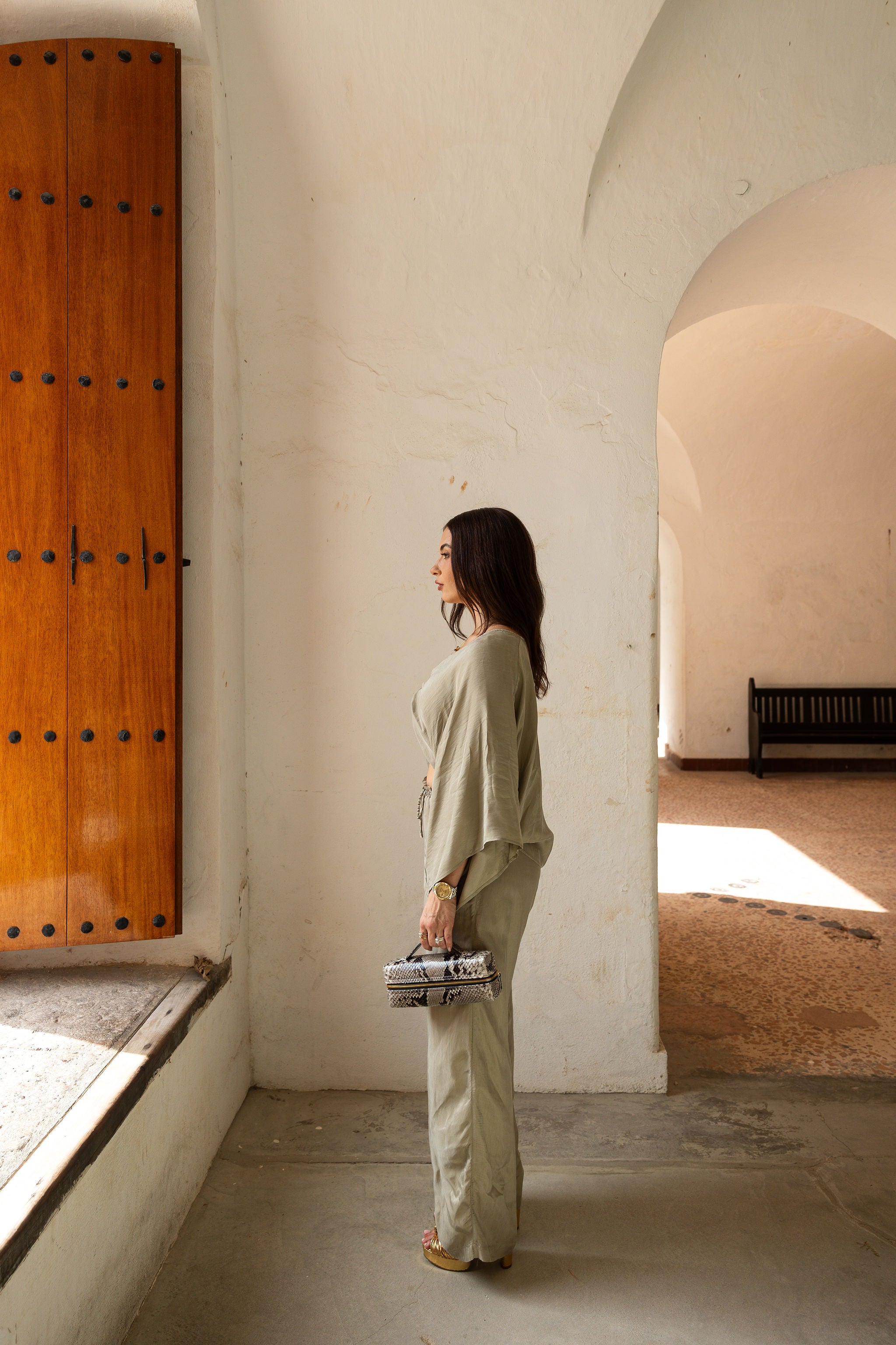 Drape Pant Olive Green
