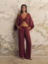 Drape Pant Burgundy