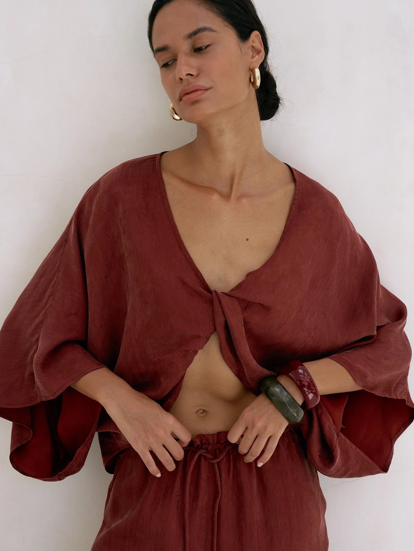 Drape Top Burgundy