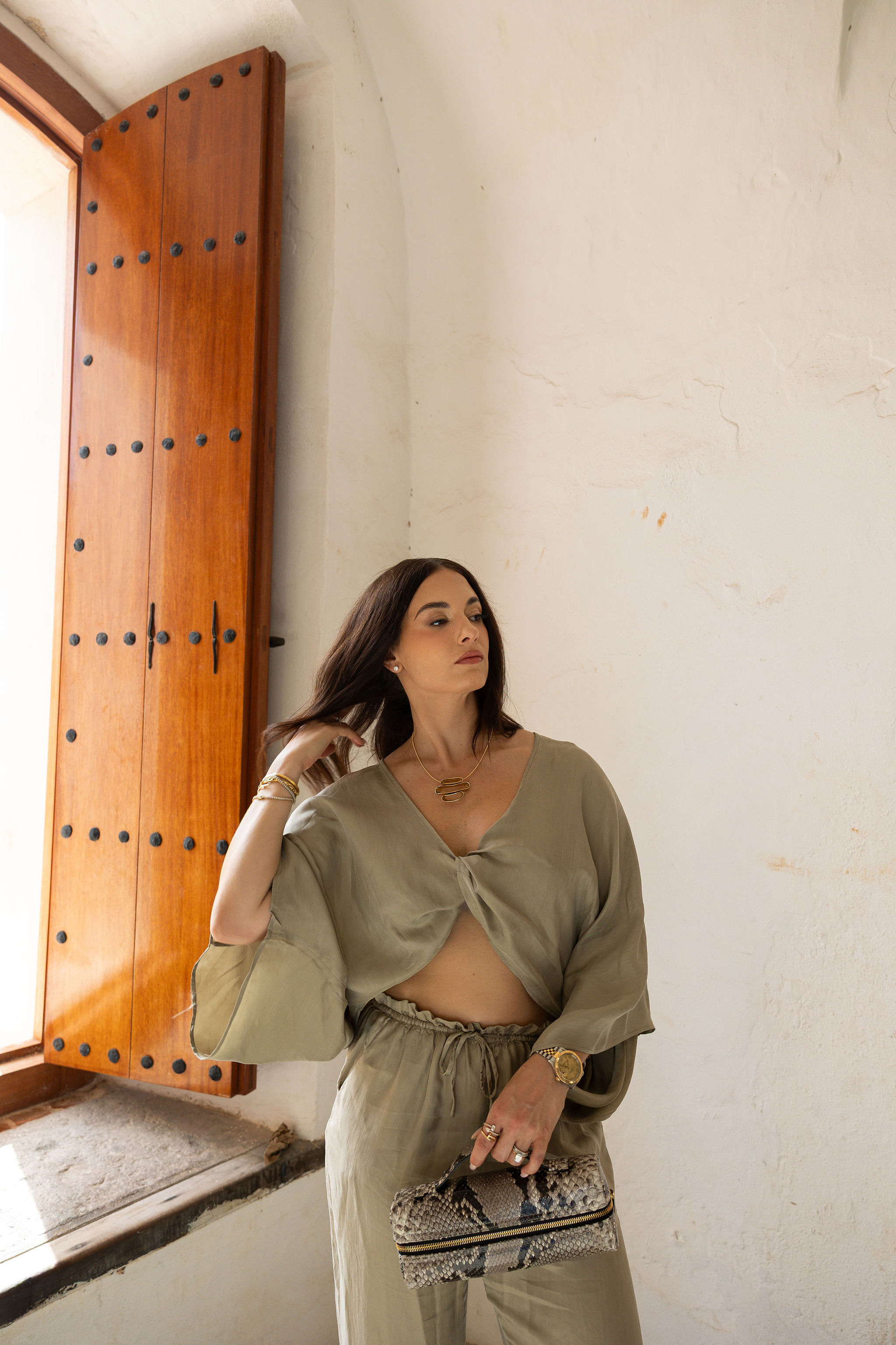 Drape Top Olive Green